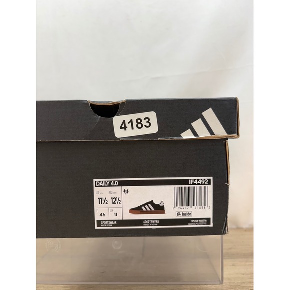 Adidas Daily 4.0 Men's Dark Gray‎ Canvas Gum Sole Lace Up Sneakers Size 11.5 - Picture 7 of 10